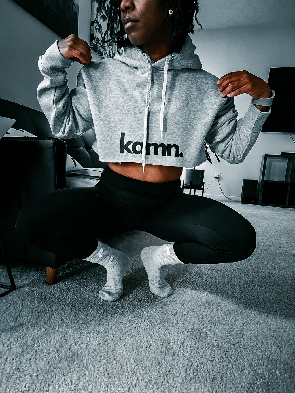 Lowercase Crop Hoodie