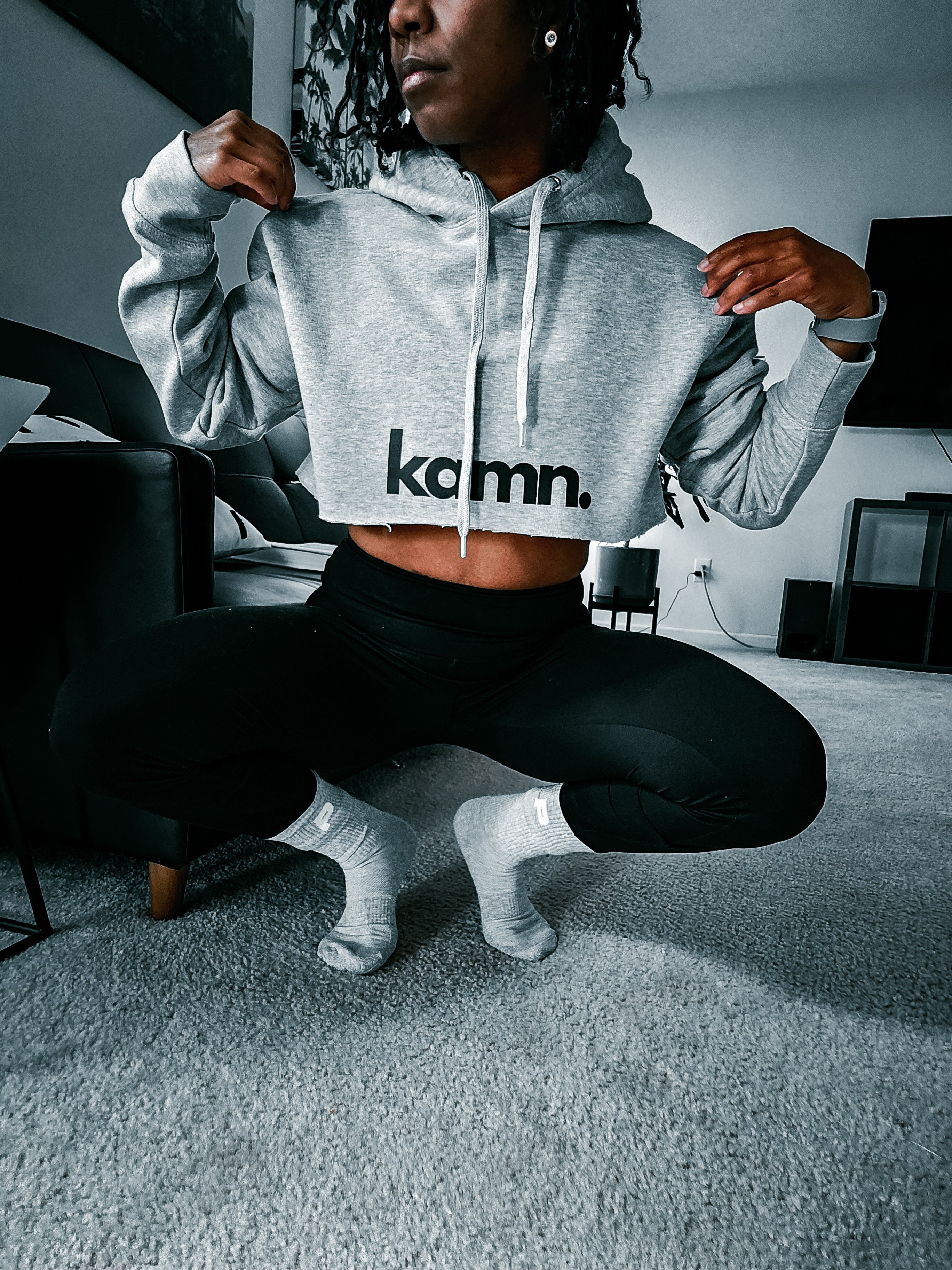 Lowercase Crop Hoodie