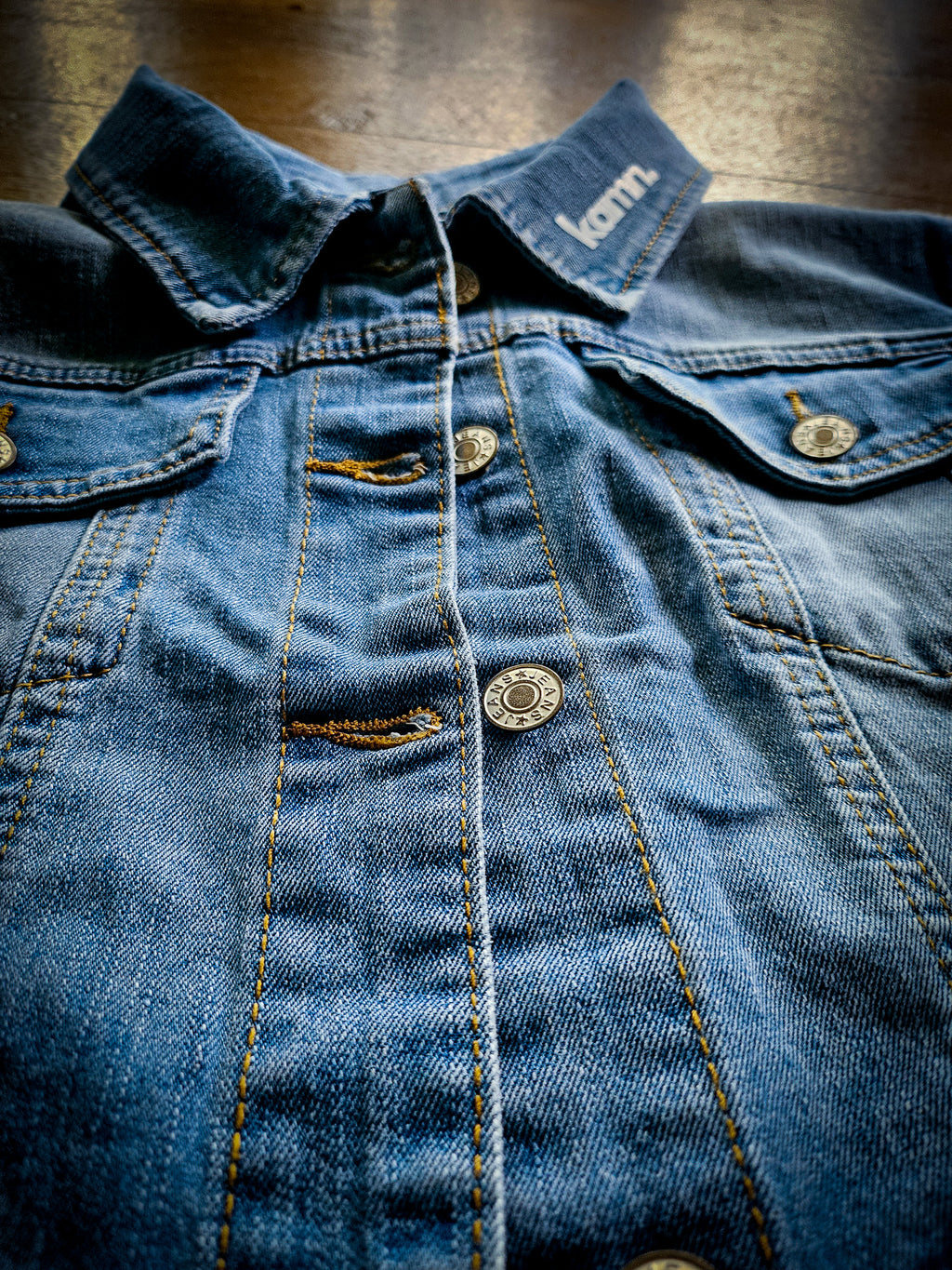 "Savage" Patch Cropped Denim Jacket