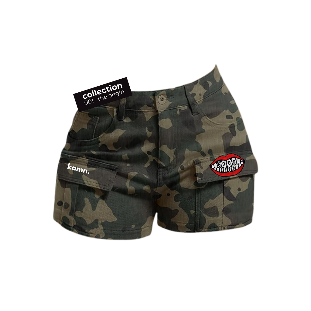 Patchwork Camo Shorts