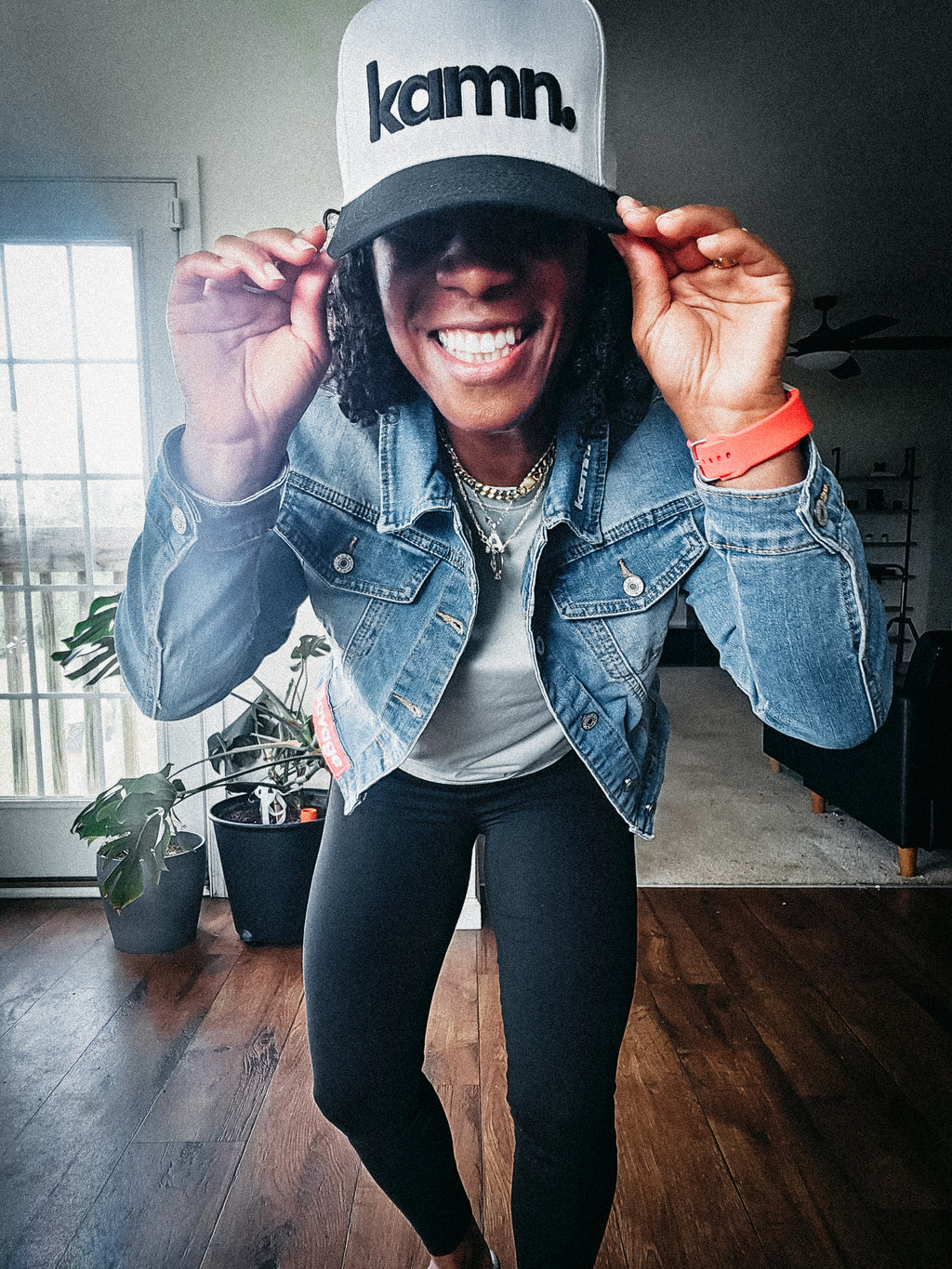 "Savage" Patch Cropped Denim Jacket